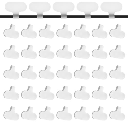 40 stycken kabeletiketter, kabelinskription, nylon, kabelmärkning, vit, kabel, text återanvändbar, skrivbar klämma, organisatörer, etiketter för identifiering, gruppering av trådar