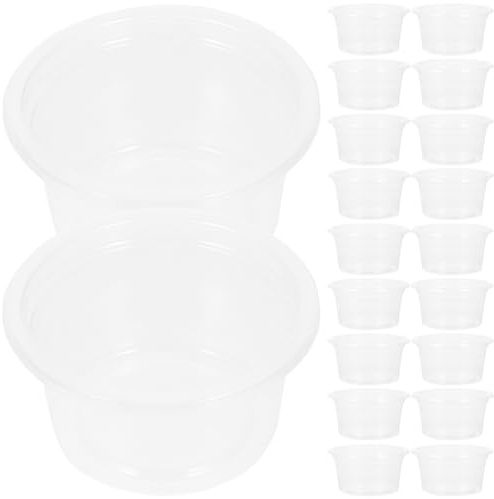 BESPORTBLE Lot de 20 Gamelles Transparentes Multifonctions pour Reptiles – Bols Compacts en Plastique Résistant à l'usure, Taille Adaptée pour Gecko, Lézard, Scorpion, pour Alimentation