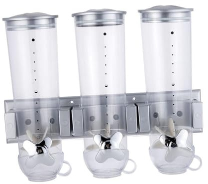 ALCXAZS Dispensador de cereales y snacks para mostrador. Dispensador hermético de alimentos secos. Excelente solución para almacenar cereales y snacks. Arroz acrílico, dulces,