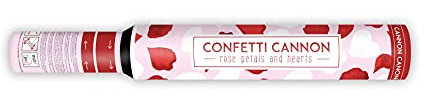 PartyDeco Granate Schießen mit Papier Herzen und Rosenblätter Tuba Shooting Push Pop für Geburtstag Hochzeit