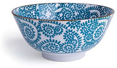 Excelsa Bol Oriental en Porcelaine 16 cm Rami Blu