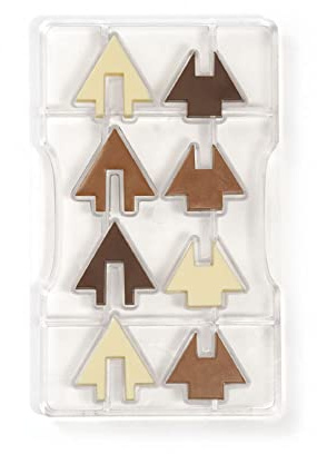 DECORA 0050132 PRALINENFORM ZUSAMMENSTECKBARE TANNENBÄUME, Durchsichtig