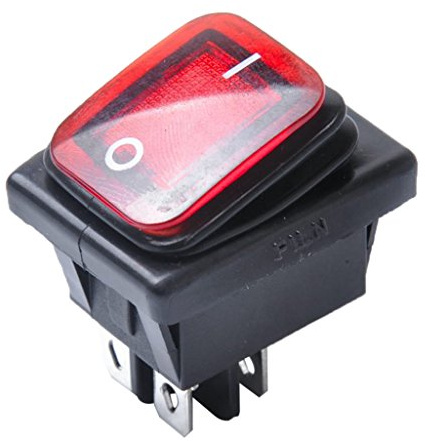 Gazechimp Interrupteur à Bascule Lumineux 12V Étanche 4 Pin on-Off DPST - Rouge
