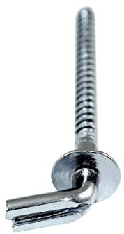 SN-TEC Schraubhaken/Wandhaken mit Anschlagscheibe verzinkt gerade 65mm mit Schlitz (10 Stück)