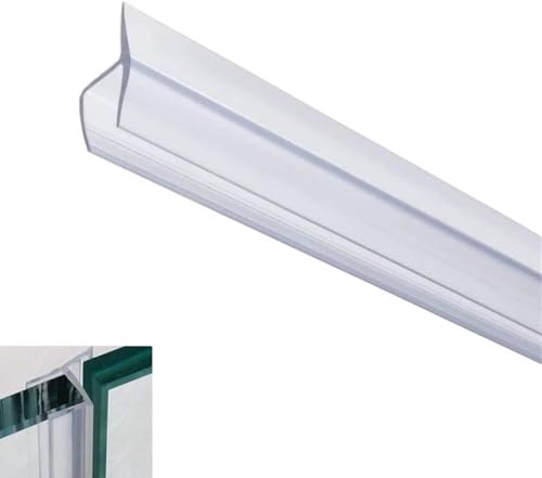 Duschtür-Dichtungsband, gebogene Tür für 6-12 mm Duschtrennwand, Ersatz, gerade, gebogene Glasdichtung für Badewanne, Duschtür, weiches Silikonmaterial (6 mm, 200 cm)