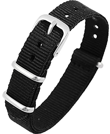Excellanc NATO Uhrenarmband Stoff Nylon | Ersatzarmband Textil Nylon Herren Damen | Uhrenarmband NATO Strap – Stoff Armband Uhr mehrfarbig robust & komfortabel