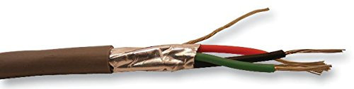 Tinned Copper, 5.7mm, Grey, PVC, 4 Core, 7 x 28AWG, 100ft, 30.5m, 300V, 20AWG type Foil Shield, Multicore Cable