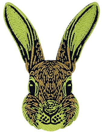 Finally Home Hasen Kopf Patch zum Aufbügeln | Wald Tiere Patches, Hase Bügelflicken, Kaninchen Flicken, Aufnäher für Kinder und Erwachsene