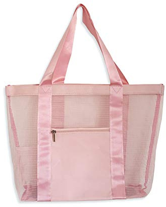 Large Multipurpose Mesh Tote Bag - Quick Dry Sand Bag for Picnic, Travel and Gym - Perfect for Family Holidays