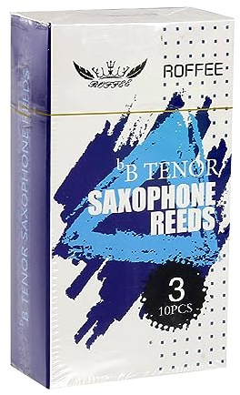 ROFFEE Saxophon-Reed für Tenor Saxophon, Stärke 3.0, 10 Stück pro Packung, einzeln verpackt