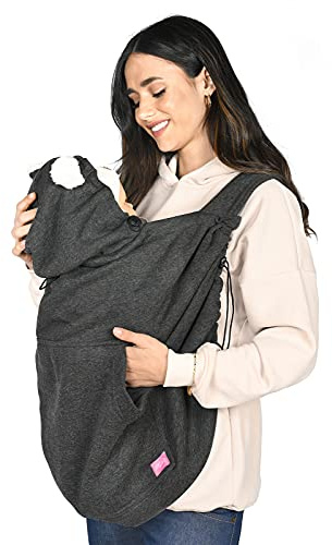 MijaCulture Tragecover, Universal Bezug für alle Babytragen und Tragetücher Baby Carrier Cape 4129 (Graphite)