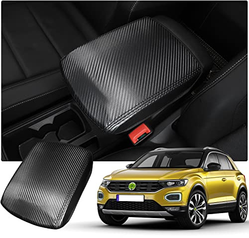 Ruiya Compatibile con VW T-ROC T Roc 2018-2025 Copri Bracciolo, Copertura per Bracciolo Copribraccioli Centrale Copertura Protezion Bracciolo Protezione T ROC Accessori, Nero