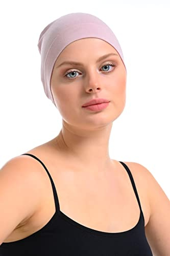 Bambusmütze zum Schlafen für Damen, Chemo & Sport | Chemo-Mütze bei Haarausfall, Mütze zum Schlafen & Sport aus Bambus & Baumwolle für empfindliche Kopfhaut
