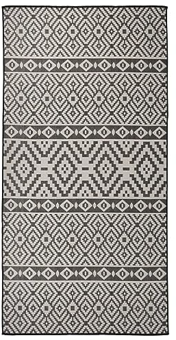 vidaXL Utomhusmatta plattvävd 80x150 cm blått tryck