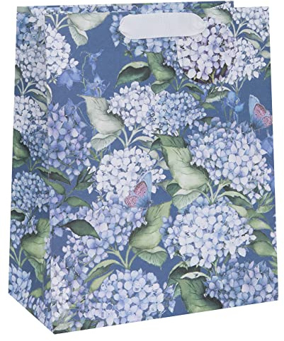 Glick Sac cadeau de luxe, sac cadeau floral, sac cadeau de célébration, sac cadeau d'anniversaire, sac cadeau de mariage, sac cadeau PZ Hortensia, 175 x 225 x 100 mm, multicolore