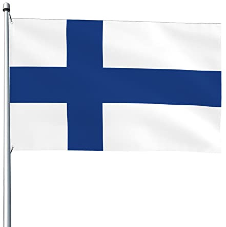Bandiera della Finlandia 3x5 piedi cartello da giardino decorativo striscione