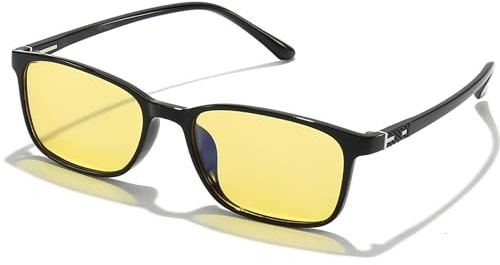 ANRRI Lunettes de Conduite de Nuit Homme Femme, Verres Jaunes Anti-Éblouissement avec Filtre Lumière Bleue, Vision HD pour la Conduite de Nuit, la Pluie, le Brouillard et les Faibles Luminosités