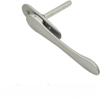 AQXYWUIO Finestra con zanzariera a Maglie diamantate Maniglia Invisibile Finestra Piatta Porta Scorrevole Pieghevole Maniglia Nascosta con Serratura Bassa a Forma di Spada (Color : Silver)