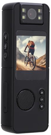 Caméra Portée sur Le Corps, Petite Caméra Portable avec Clip Arrière, Détection de Mouvement, Grand Angle 140° HD 1080P, Caméscope de Poche Portable pour Garde de sécurité