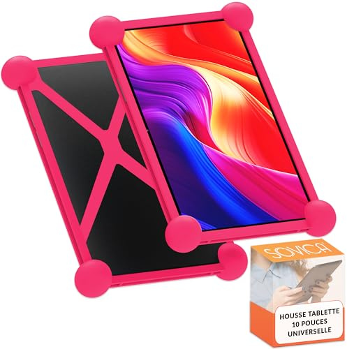 Funda Tablet 10 Pulgadas Universal Silicona Valida para Todas Las Tablets pc del Mercado de 10 (Rosa)