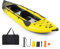 GYMAX Inflatable Kayak Set, 2-Person Inflatable Boat with Aluminum Oars, EVA Padded Seat, Fins, Hand Pump, Repair Kit and Carry Bag, Blow Up Canoe for Lakes, Rivers & Sea Shores (Yellow)