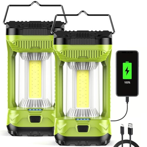 AlpsWolf Lanterna da campeggio ricaricabile da 1000 lumen, caricabatterie per telefono da 4000 mAh, impermeabile IPX4, 4 modalità di illuminazione e SOS Strobe, torcia a LED per campeggio