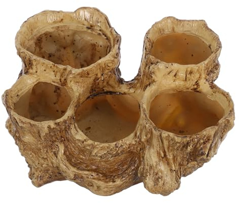SUPVOX Pot De Fleurs Artificiel Bois Flotté Pot pour Plantes Grasses avec Drainage Résine Imitation Bois
