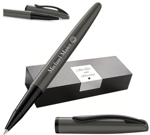 Pelikan Jazz® Noble Elegance R36 Tintenroller mit Gravur Geschenk - einzigartige Stifte mit Namen - personalisierte Geschenke - Kugelschreiber personalisiert (Stone)