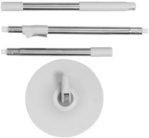 ibasenice Balai Rotatif Ménager Manche Droit 130 CM Tête Ronde Absorbante en Microfibre Seau Séparateur d'Eau Sale pour Nettoyage sans Contact Adapté Parquets et Carrelages