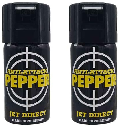 2 Dosen Pfefferspray Anti Attack Pepper Jet mit je 40 ml Tierabwehr Legal Verteidigungsspray - SPARSET