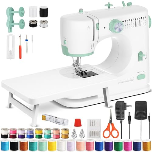 MoraRise Mini Sewing Machine for Beginners, 12 Built-in Stitches