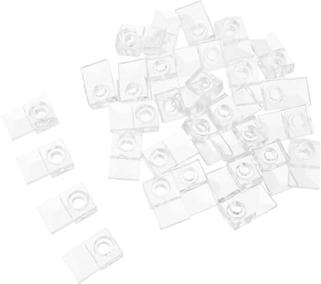 PENIKOKO Kit 30 Pezzi Clip di Fissaggio per Specchio in Vetro Trasparente, Morsetti di Montaggio a Parete con Viti e Tasselli, Supporto per Specchi da Bagno e Mobili, Installazione