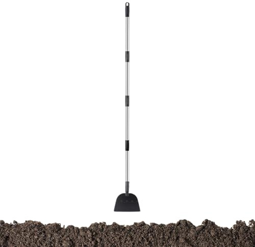 Pelle pour Nettoyage de Jardin,Grattoir Résistant à Désherber | Déneigeur Manuel pour Neige et Verglas | pour Terrasse Balcon Aménagement Paysager Porche Patio Pelouse Cours Arrière-Cour Allée