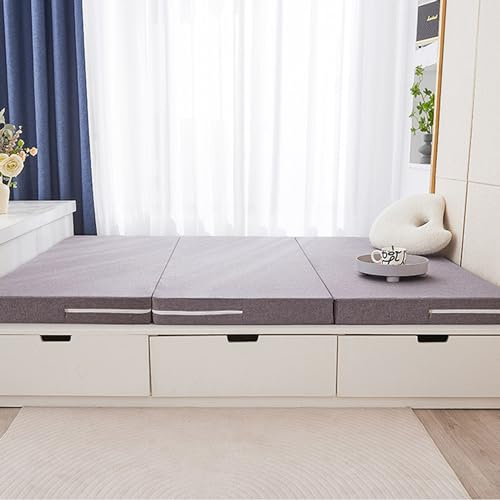 Bärbar tredelad madrass – vikbar gästsäng (190 x 90 x 5,5 cm) – tvättbar och resevänlig – perfekt för campinghem och övernattningsgäster