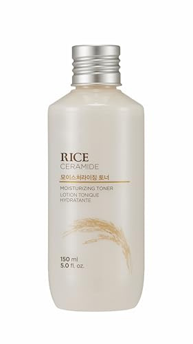 THE FACE SHOP Rice Ceramide Moisturizing Toner, Hydrating with Rice Water, Targets Dryness, Strengthens Skin Barrier, Lightweight, Korean Skin Care, 5.0 fl. oz.