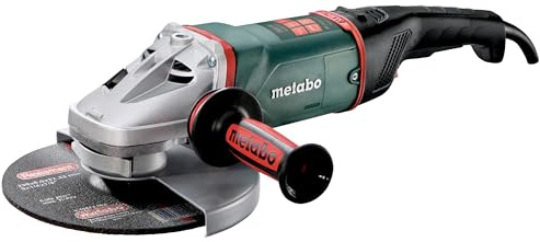 metabo Winkelschleifer WE 26-230 MVT Quick - 2600 W, 230 mm Scheiben-Ø, 6600 U/min - Vibrationsdämpfung, Schnellspannmutter, Totmannschalter, Überlastschutz - Für professionelle Anwendungen