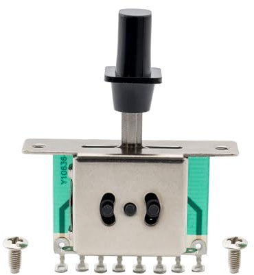 Musiclily Metric 3 Way Guitar Pickup Selector Switch for Tele Style Electric Guitar, Black Tip | for Fender Strat Tele Electric Guitar