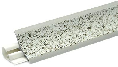 DQ-PP 1,5m WINKELLEISTE – Granit hell – 23 x 23mm – PVC – GRATIS Schrauben – Küchenleiste Arbeitsplatte Abschlussleiste Leiste Küche Küchenabschlussleiste Wandabschlussleiste Tischplattenleiste
