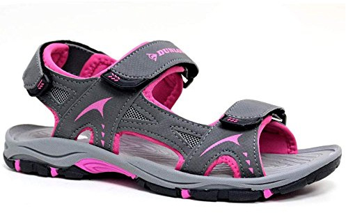 DUNLOP Womens Flat Open Toe Sports Trekking Walking Sandals