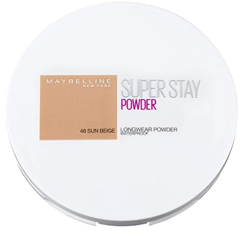 Maybelline New York Superstay 24h Puder Sun Beige 48 / Wasserfestes Make-Up Powder in einem Hautfarben-Ton für einen langanhaltenden und makellosen Teint mit Micro-Flex-Formel