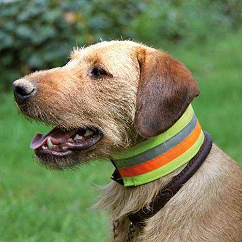 AKAH Reflektierendes Halsband für Hunde Halsweite: 55 cm | Breite: 7 cm