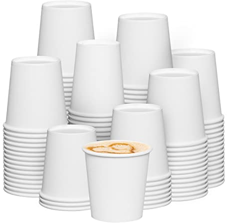 Comfy Package Gusto [6 oz. - 180 ml - 300 Count] Disposable White Paper Cups, Hot Coffee Cups - Eco-Friendly Hot Cups - Formerly