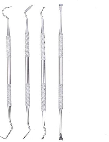 MEROURII Waffenreinigungsset, 4 teilige Reinigung Pick Pistole, Edelstahl Waffenpflege Haken für Rost Reinigen