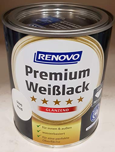 0,75 Liter RENOVO Premium Weisslack glaenzend