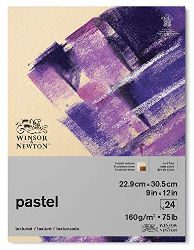 Winsor & Newton 6660769 pastellpapper i block med jordfärger – 24 ark 22,9 x 30,5 cm, 160 g/m², FSC, syrafritt, utan optiska blekmedel, arkiverbar kvalitet, stabil och åldringsbeständig