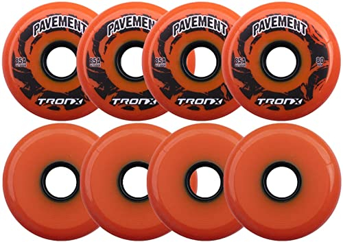 TronX Asphalt Inline Roller, Hockey-Rollen, 80 mm, 8 Stück
