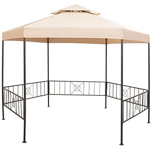 Leepesx Gazebo da Giardino Gazebo da Esterno Gazebo da Giardino Gazebo per Festa Matrimonio Barbecue Gazebo Padiglione Tenda da Giardino 323x265 cm