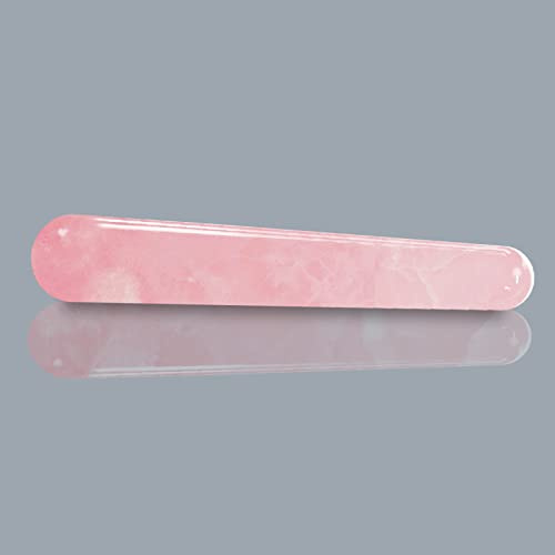 Rosenquarz Yoni Zauberstab Echt Weiß Kristall Massage Stab Obsidian Yoni Stick Naturstein Körpermassage Stick Gesicht Massagegerät Bar, Rosenquarz