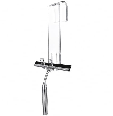Agplex Gancio Porta Tergicristallo per Box Doccia in Vetro Acrilico Plexiglass, Materiale Inossidabile, Supporto Senza Foratura da Agganciare alle Pareti della Cabina Doccia con Spessore 6-15mm