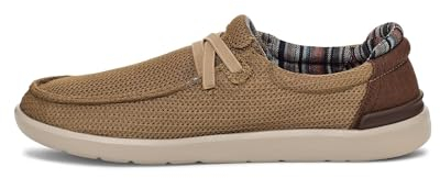 Sanuk Shaka Lite 2 Knit, Mocasín Hombre, Khaki, 41 EU